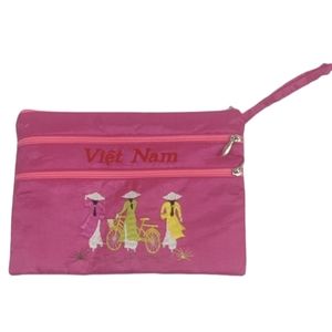 Viet Nam - Large Pink Clutch Wallet